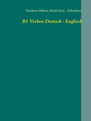 B1 Verben Deutsch--Englisch - ebook